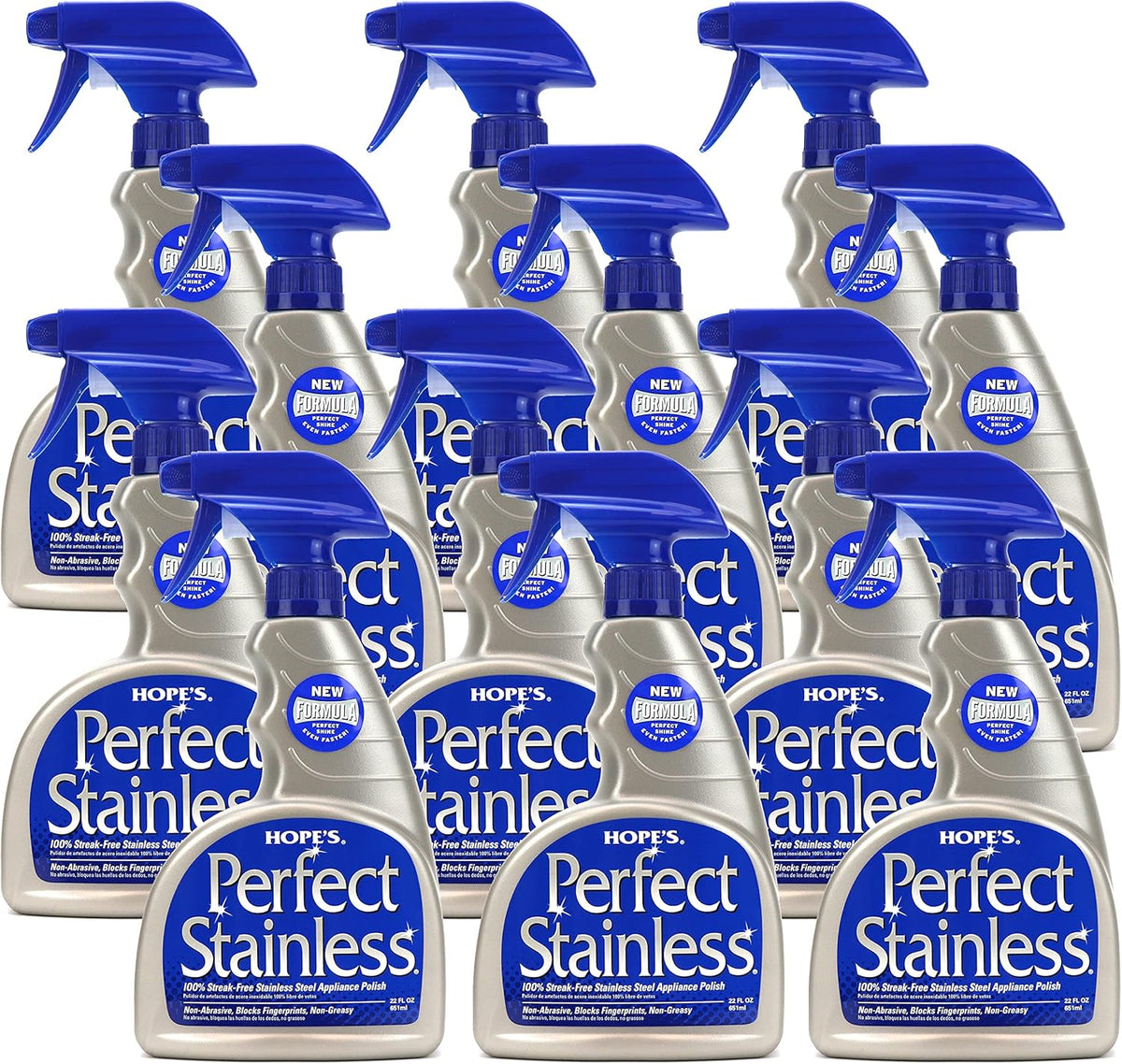 HOPE'S Perfect Stainless Steel Cleaner and Polish, 22-Ounce, Streak-Free Self-Polishing Formula