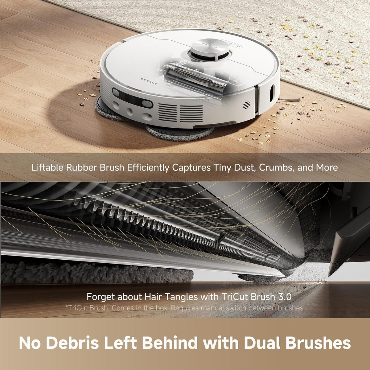 DREAME L40s Ultra AE Robot Vacuum and Mop Combo, 19,000Pa Suction, Self Emptying Dust Box, Flexible