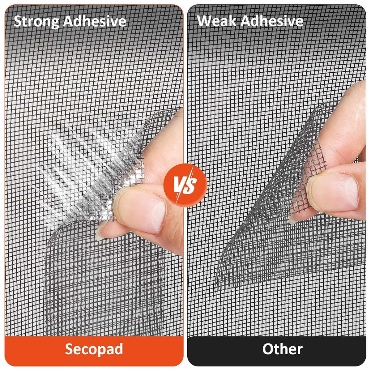 Grey Screen Repair Tape, 2" X 180" (15FT) Window Screen Door Repair Kit, Strong Adhesive Fiberglass