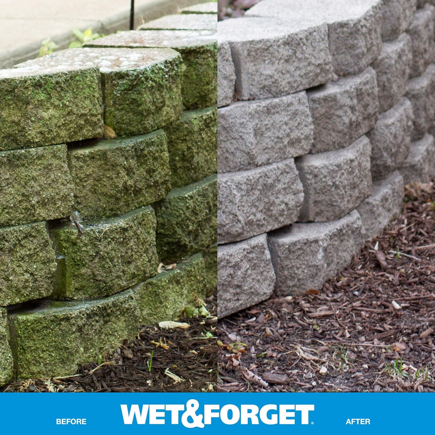 Wet & Forget Moss, Mold, Mildew, & Algae Stain Remover Multi-Surface Outdoor Cleaner Concentrate