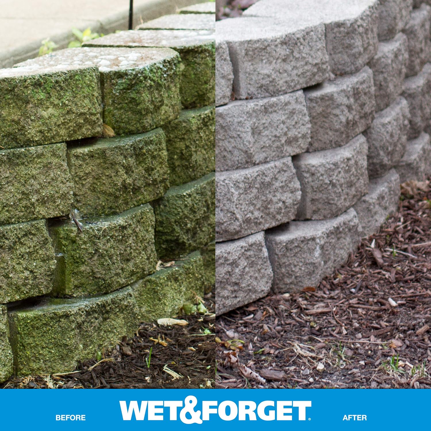 Wet & Forget Moss, Mold, Mildew, & Algae Stain Remover Multi-Surface Outdoor Cleaner Concentrate