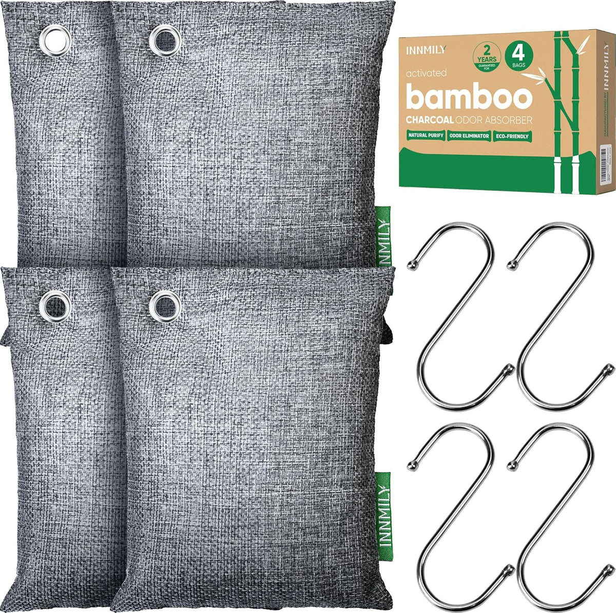 Activated Charcoal Odor Absorber, Odor Eliminator for Strong Odor,Bamboo Charcoal Air Purifying
