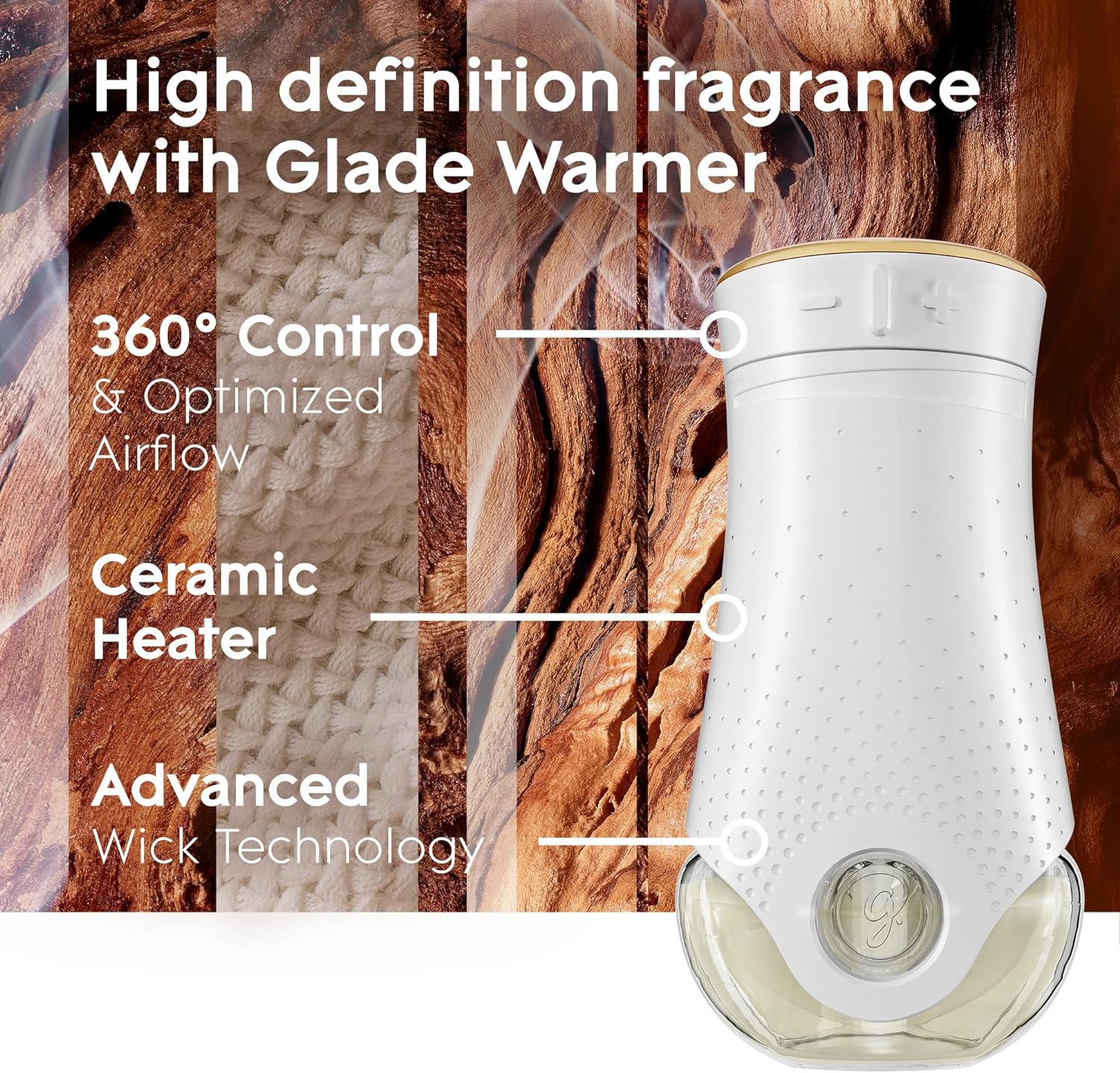 Glade PlugIns Refills Air Freshener, Scented and Essential Oils for Home and Bathroom, Cashmere