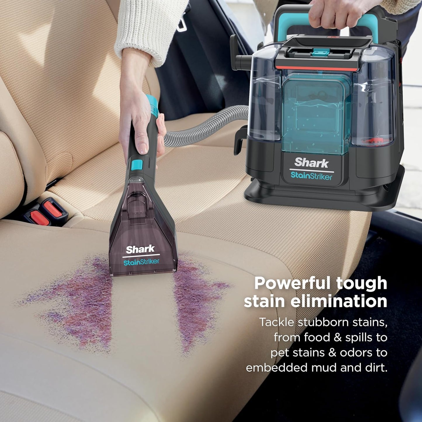 Shark StainStriker Portable Carpet & Upholstery Cleaner w/on board self cleaning - Spot, Stain, &