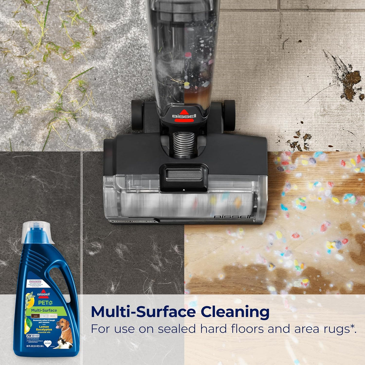 Bissell Multi-Surface Pet with Citrus, 3444G, 80oz, Safe on Sealed Hard Floors and Area Rugs
