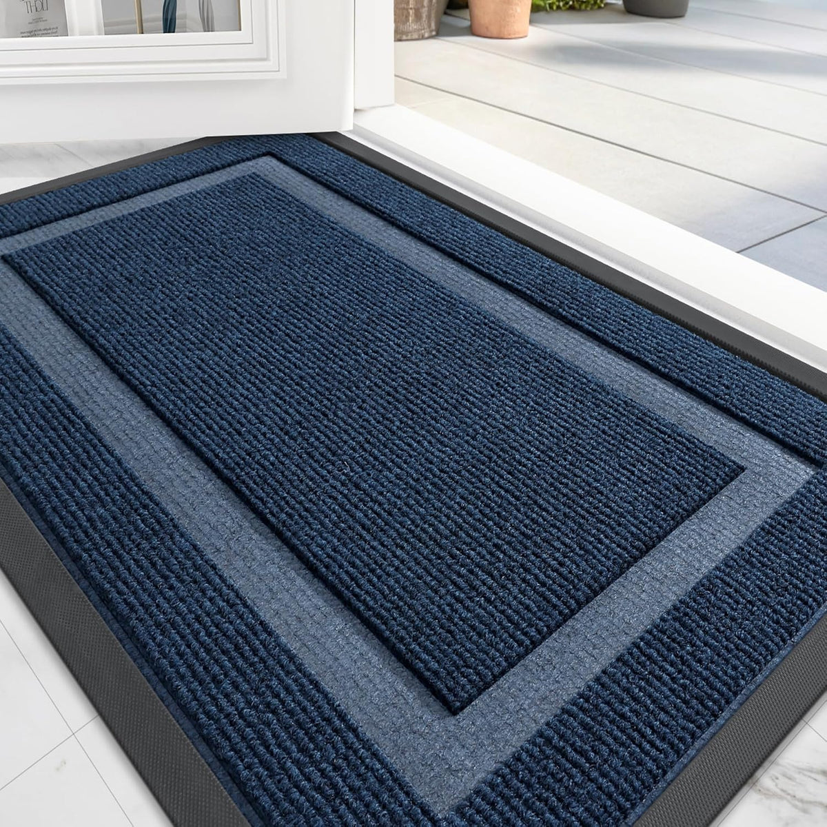 OLANLY Front Door Mat Indoor Outdoor Entrance, Waterproof All-Season, All-Weather Doormat, Sturdy