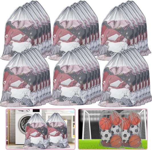 Berlune 30 Pack 24 x 36 Inches Large Mesh Bags for Laundry, Wash bags, Sturdy Mesh Material Closed