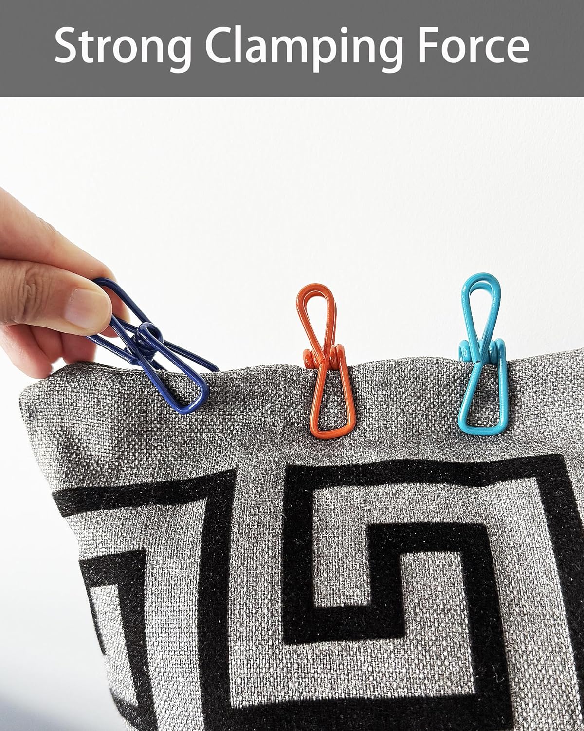 Multipurpose 2 in Chip Bag Clips 10 Pack Metal Clips for Kitchen Food Storage, Laundry Hanging, Bag