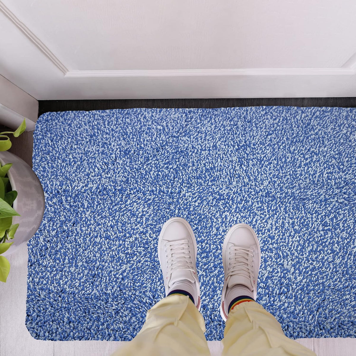 Premium Microfiber Indoor Door Mat – 36"x72" Washable Entry Mat, Non-Slip, Waterproof Backing