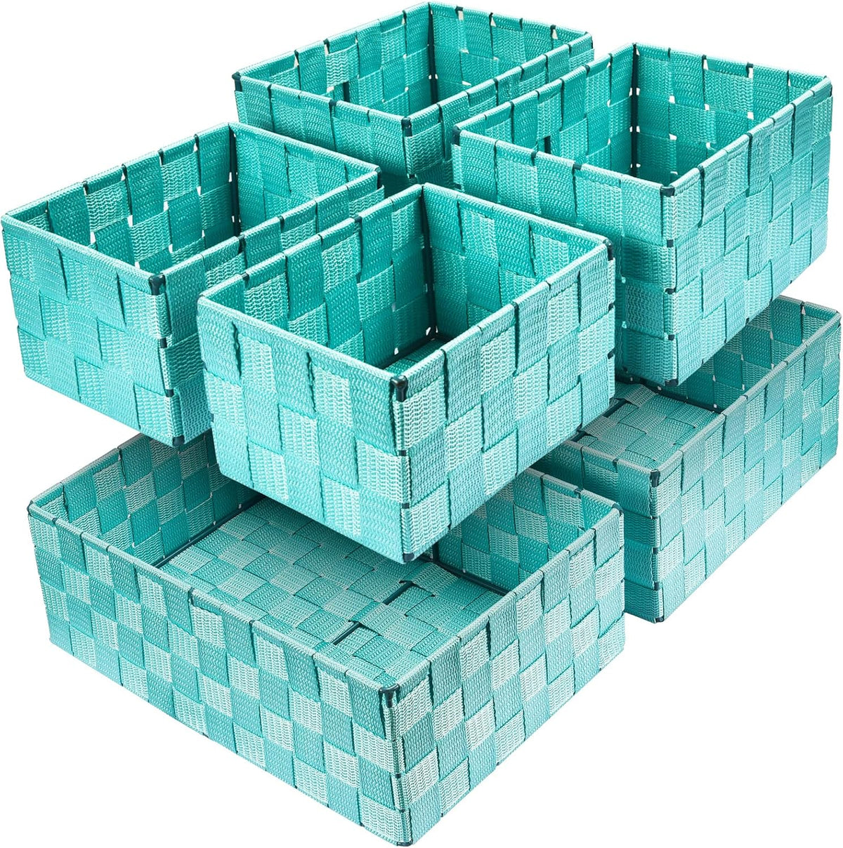 Woven Storage Baskets, Storage Bins, Cube Basket Container Baskets Storage Boxes Organizers for