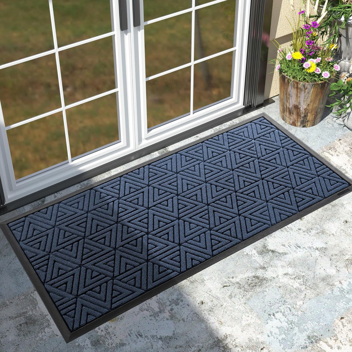 Yimobra Large Door Mat 47x24, All-Weather Waterproof Non-Slip Welcome Matt Outdoor, Heavy Duty Non