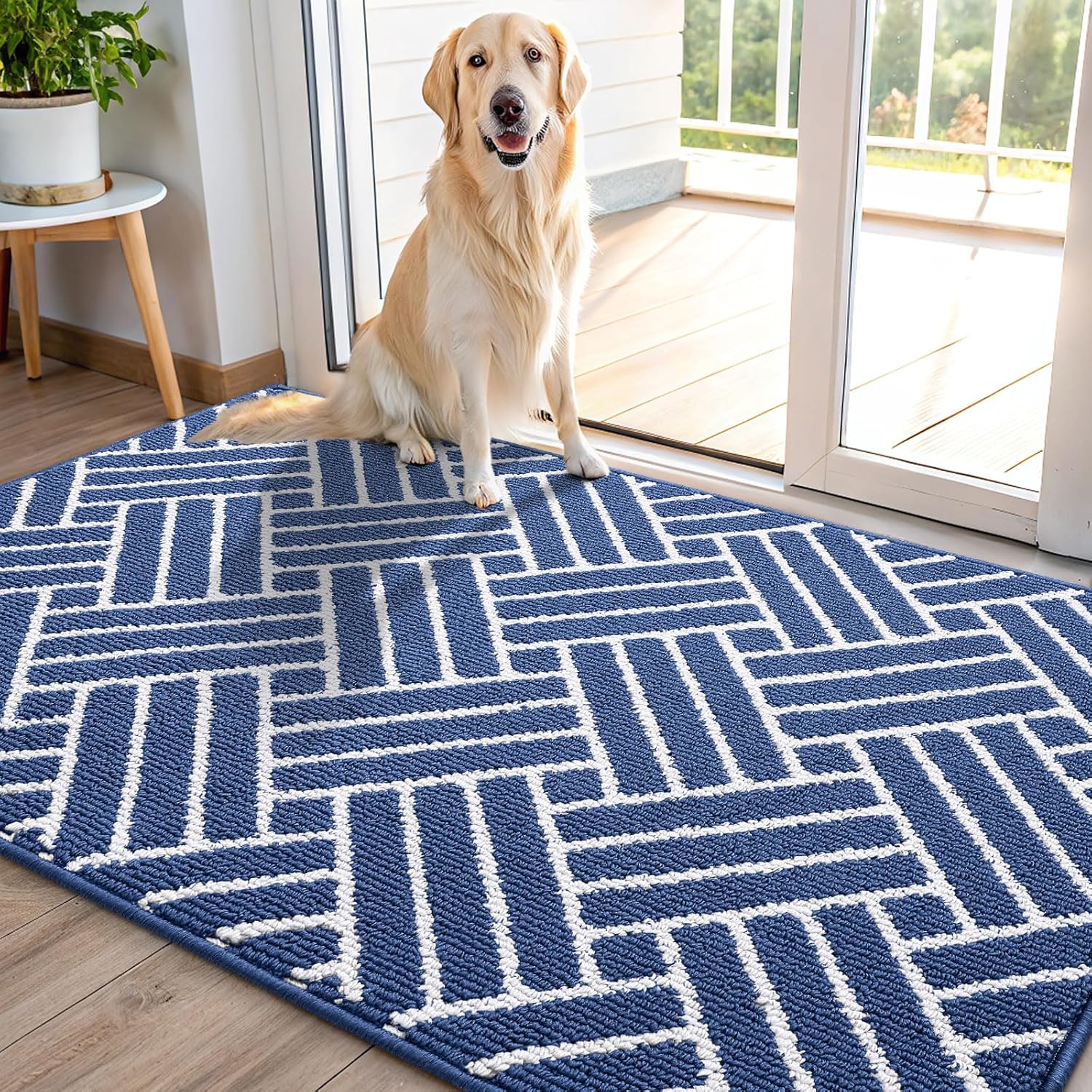OLANLY Indoor Door Mat, 48x32 Inch, Dirt Resistant and Absorbent, Non-Slip Rubber Backing Floor