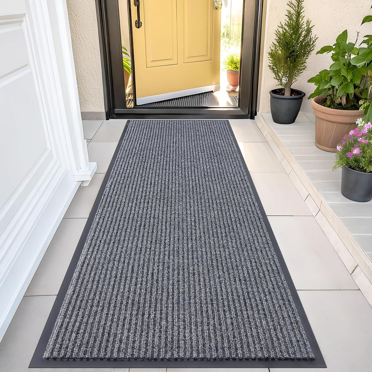OLANLY Front Door Mat Indoor Outdoor Entrance, Waterproof Heavy Duty Doormat, Fade Resistant, Low