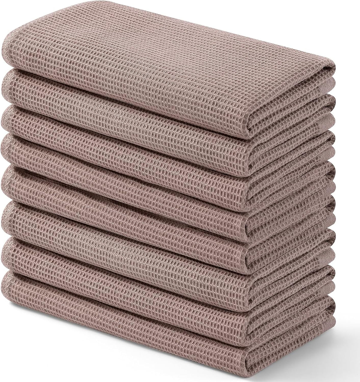 Homaxy 100% Cotton Waffle Weave Kitchen Towels - 8 Pack Soft and Absorbent Dish Towels - 16 x 26