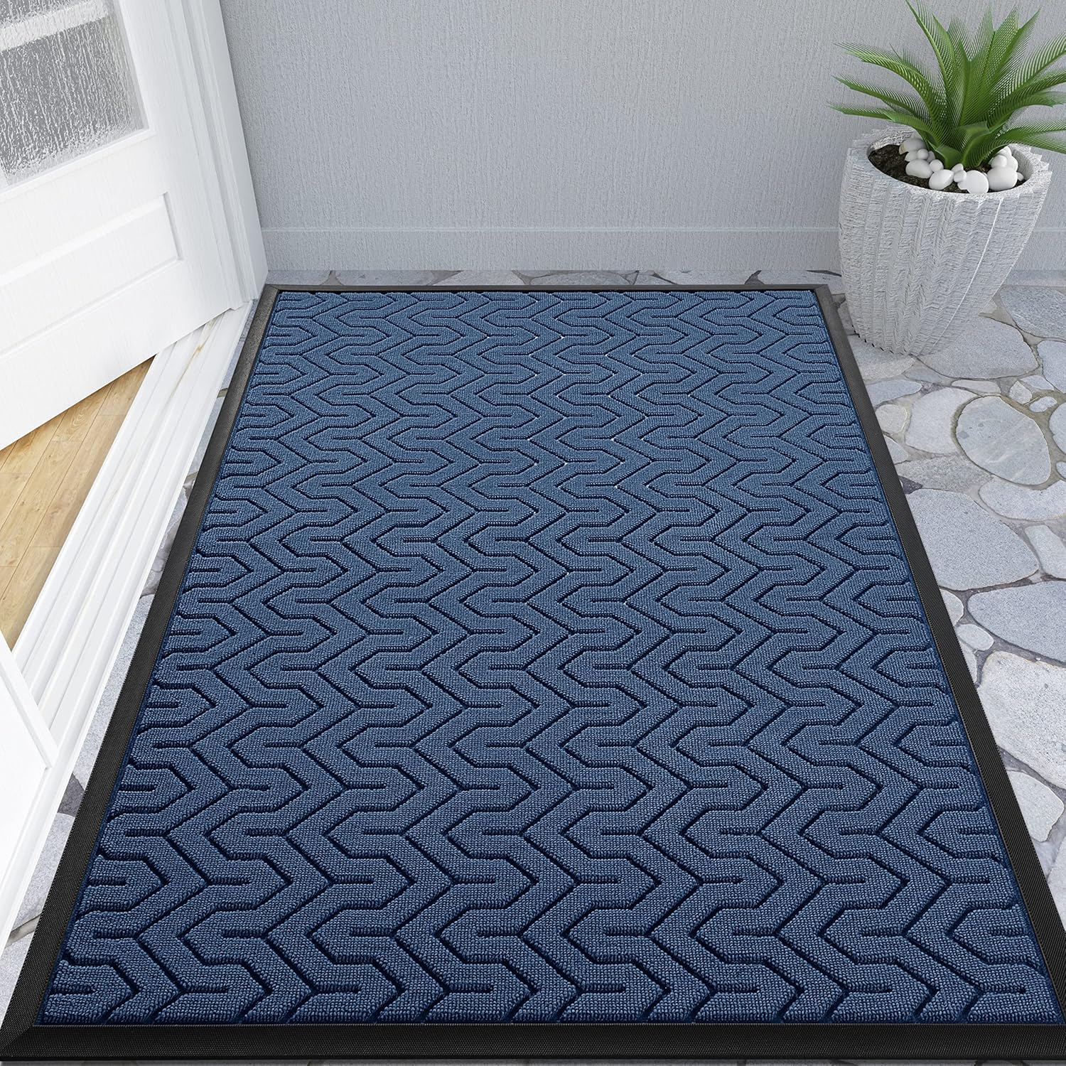 Yimobra Large Door Mat Outside Entrance 47x32, Waterproof Heavy Duty Outdoor Mats for Front Door