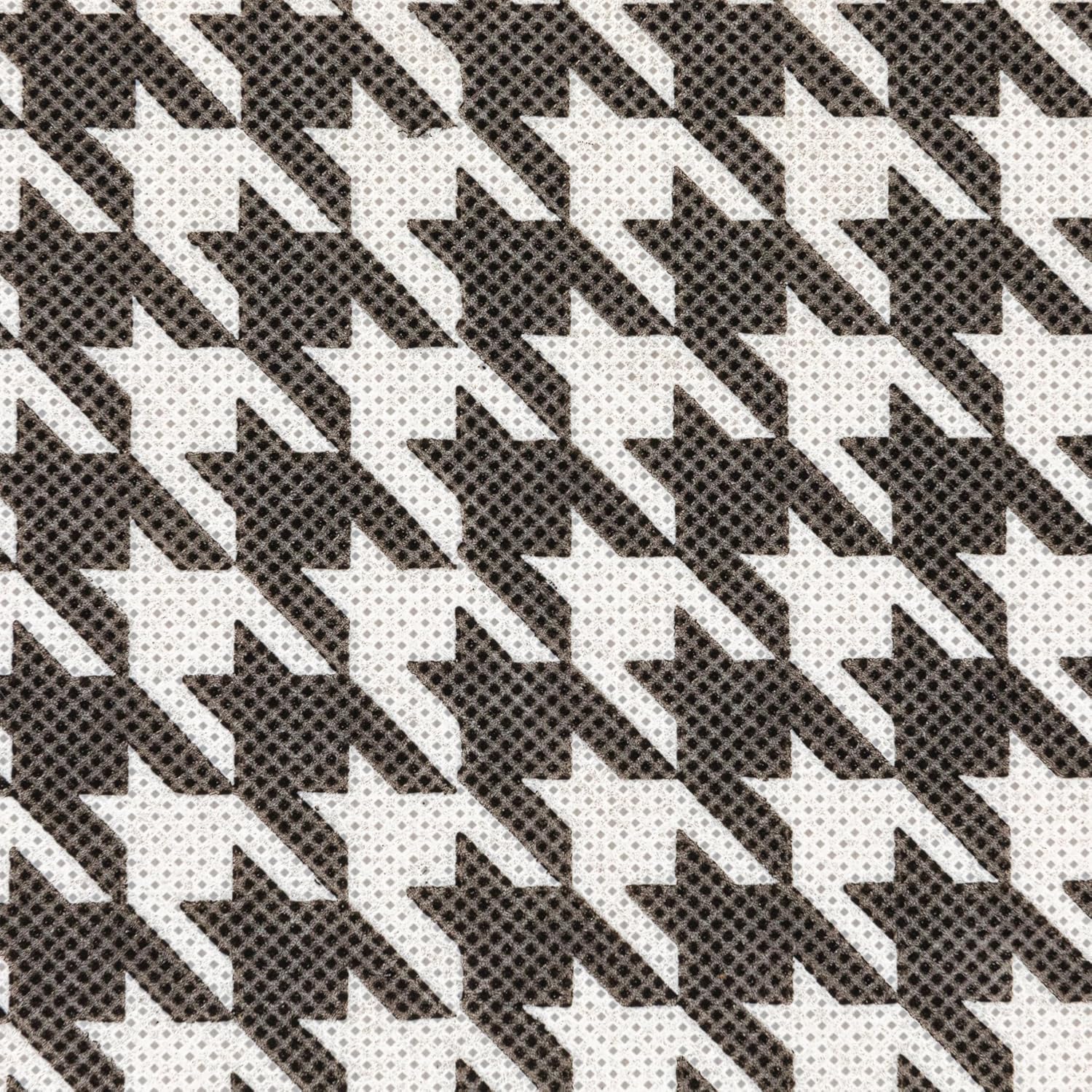 Household Essentials Fabric Storage Bins 6 Piece Set, Houndstooth White and Black
