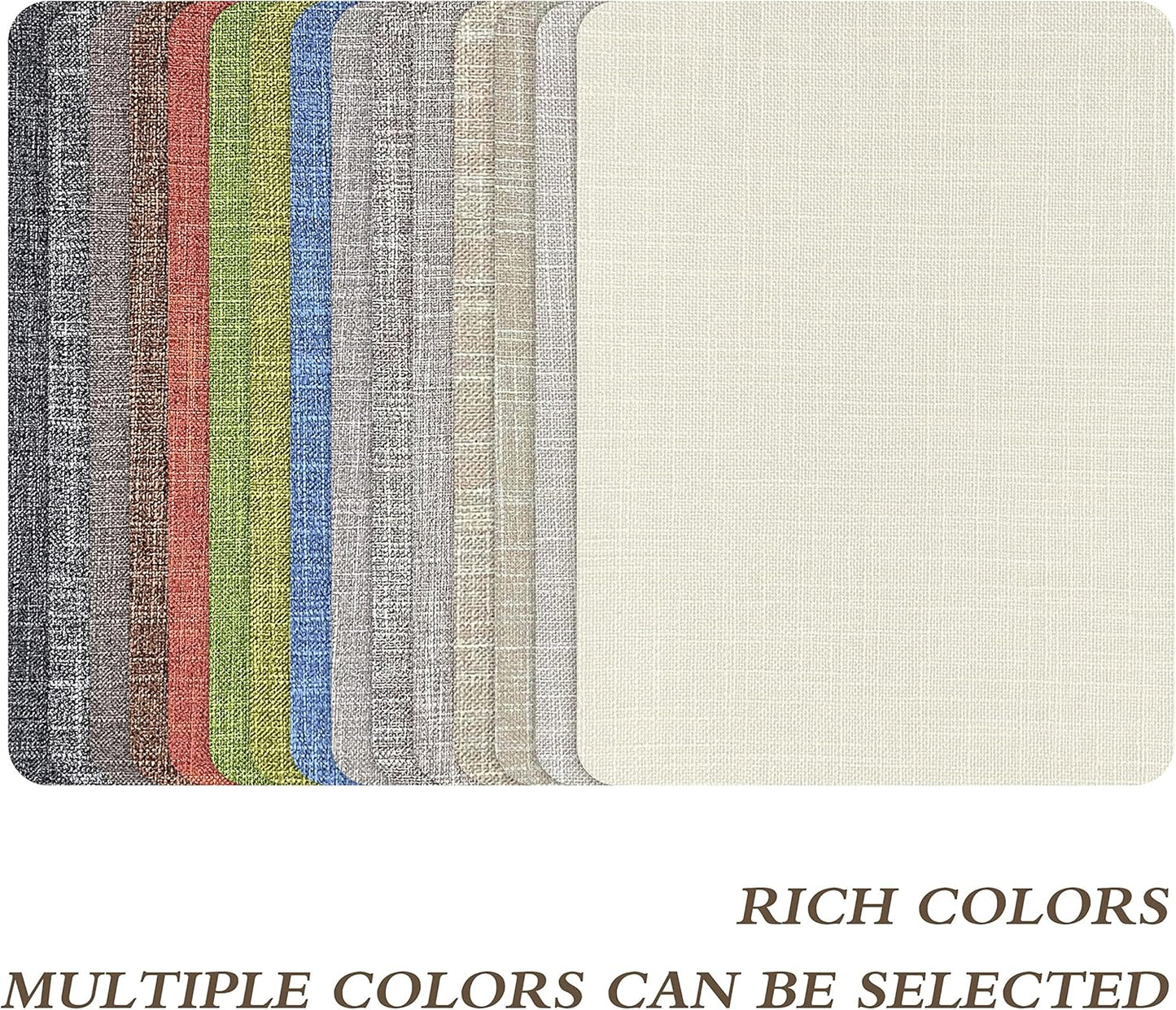 Fine Linen Repair Patches, Self-Adhesive Linen Fabric Patches, 8X11 inch Extra Size, Multi Color