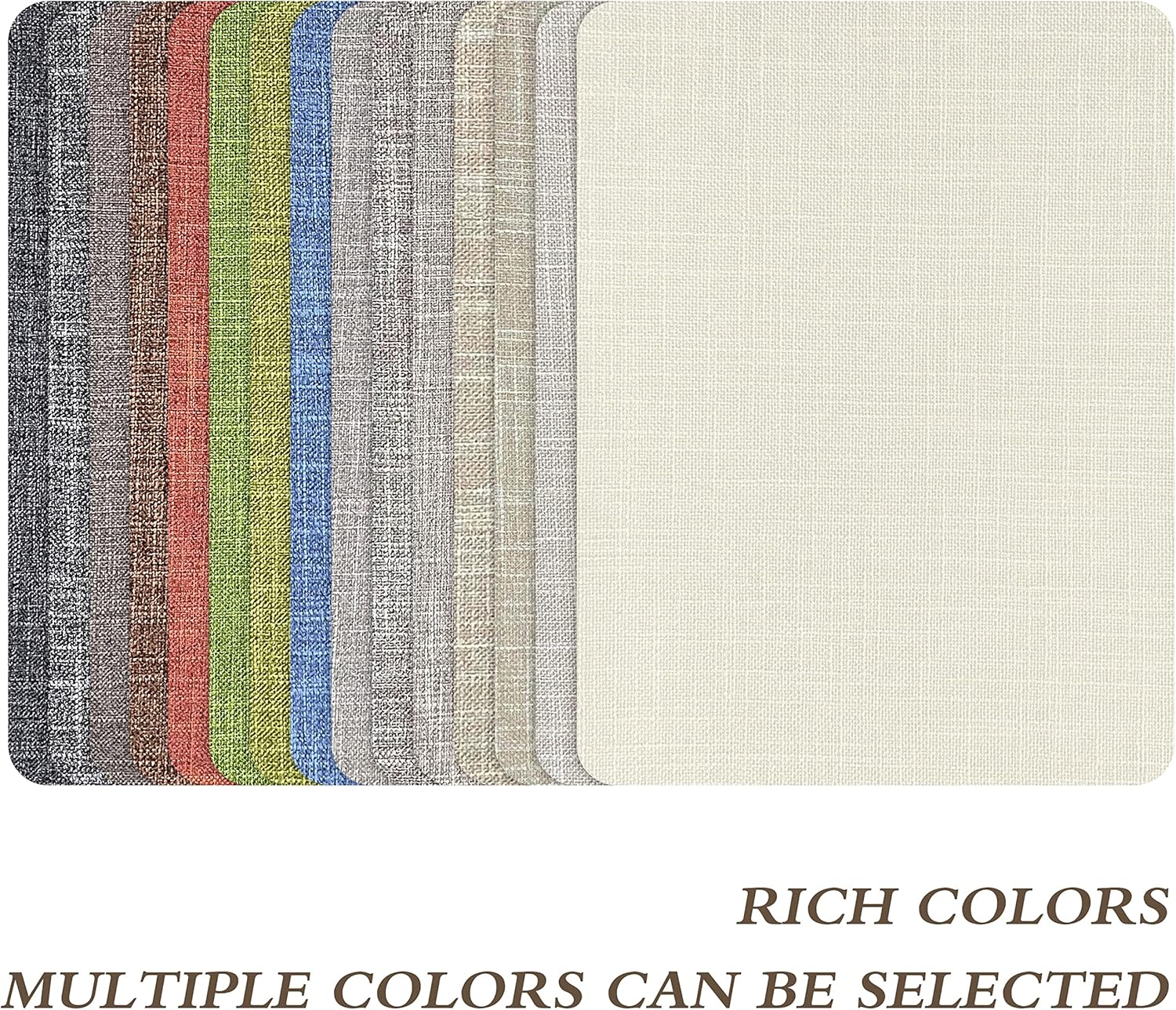 Fine Linen Repair Patches, Self-Adhesive Linen Fabric Patches, 8X11 inch Extra Size, Multi Color