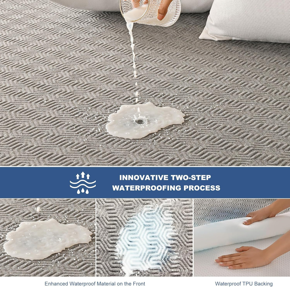 GRT Cal King Mattress Protector Waterproof, Breathable Bamboo Charcoal Fiber Mattress Cover