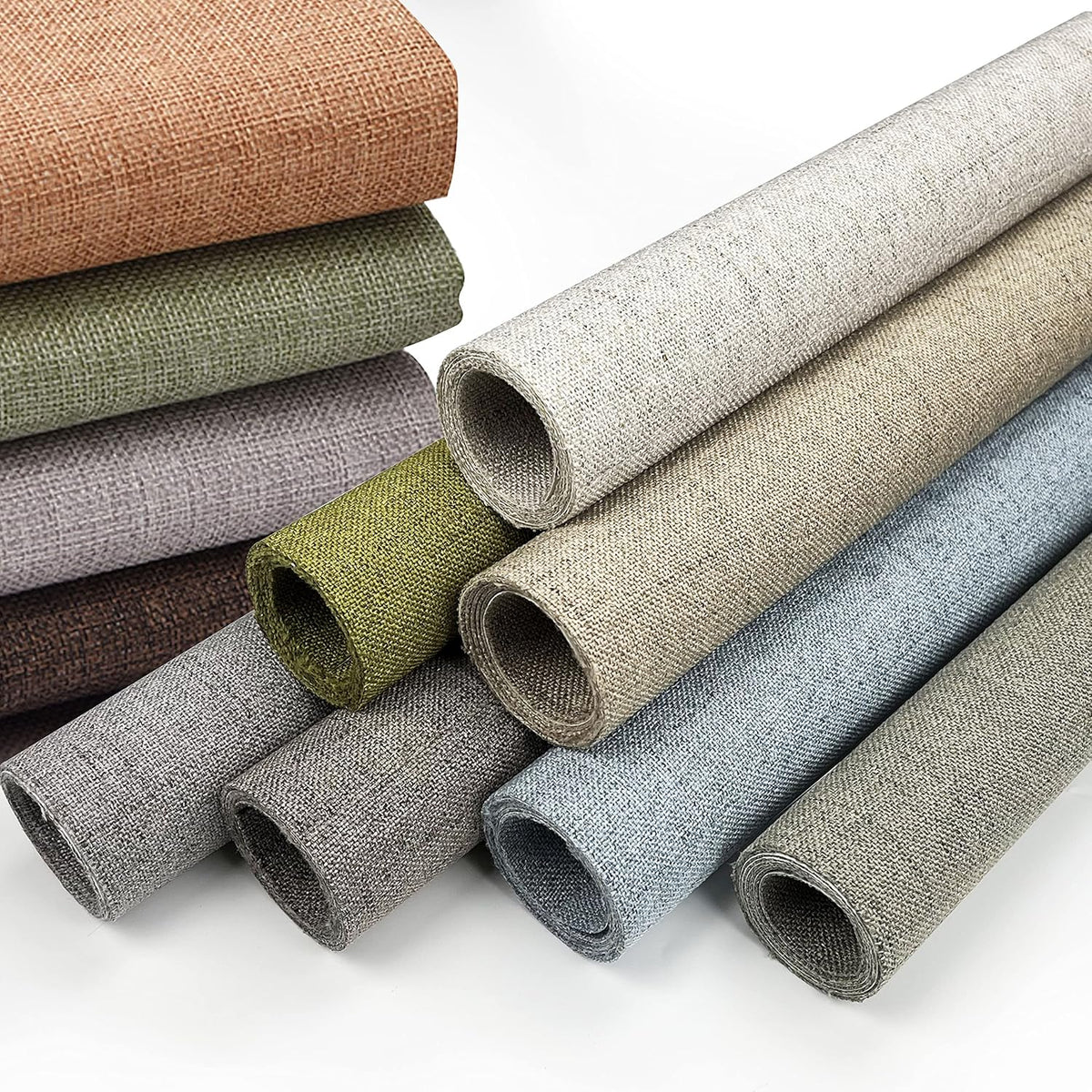 Coarse Linen Repair Patches, Self-Adhesive Linen Fabric Patches, 12X40 inch Extra Size, Multi