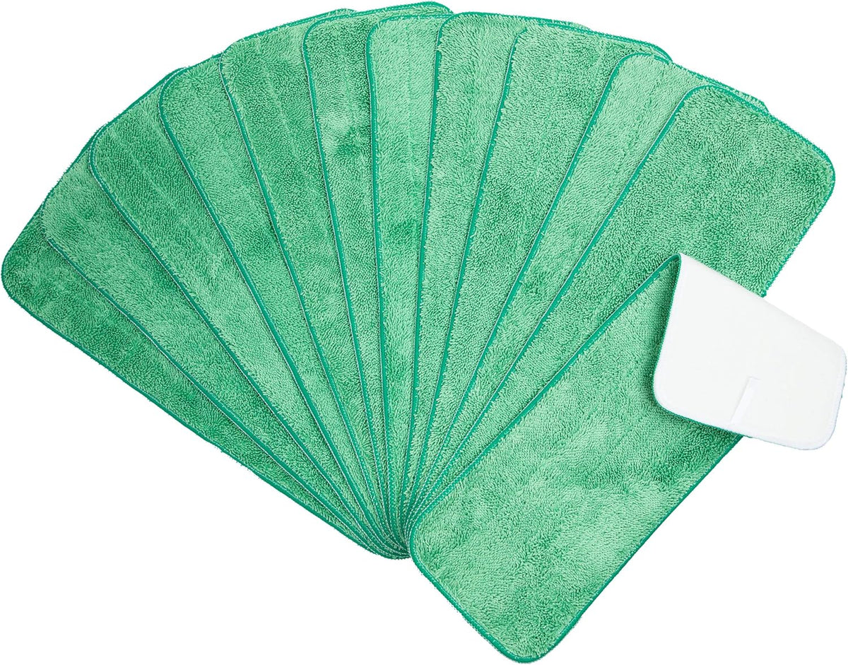 Arkwright Spray Mop Replacement Pads - (Pack of 12) Bulk Microfiber Flat Dry and Wet Refill Mop