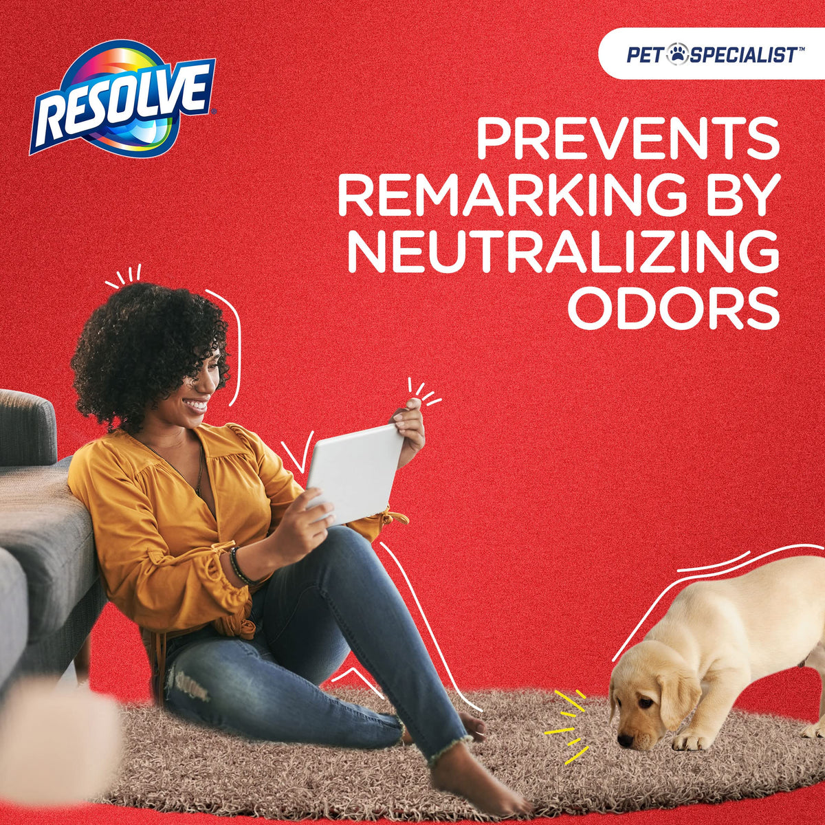 Resolve Pet Specialist Heavy Traffic Foam Carpet Cleaner, Pet Stain & Odor Remover, 22 oz Cans, 2