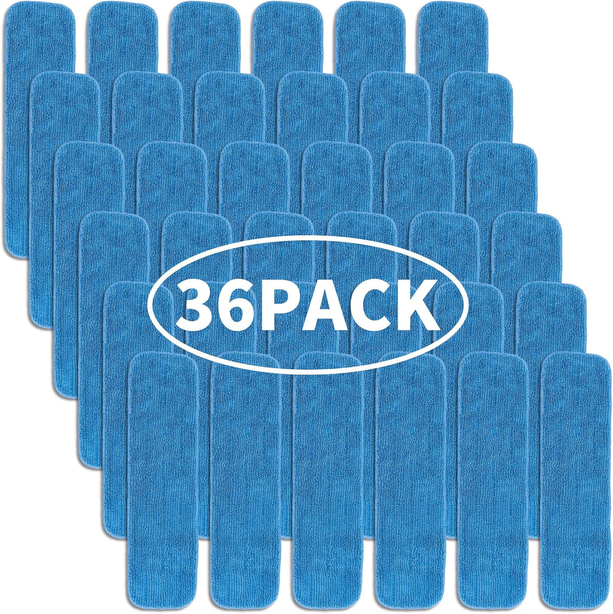Matthew 18'' 36Pcs Microfiber Spray Mop Replacement Pads Heads for Wet Dry Floors Reusable Home
