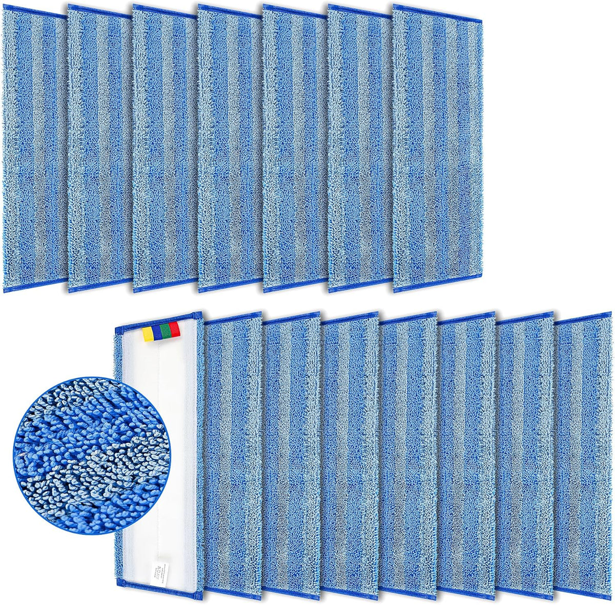 Replacement Microfiber Mop Pad – Universal 17-18" Heavy Duty Reusable Refill – Thick Commercial