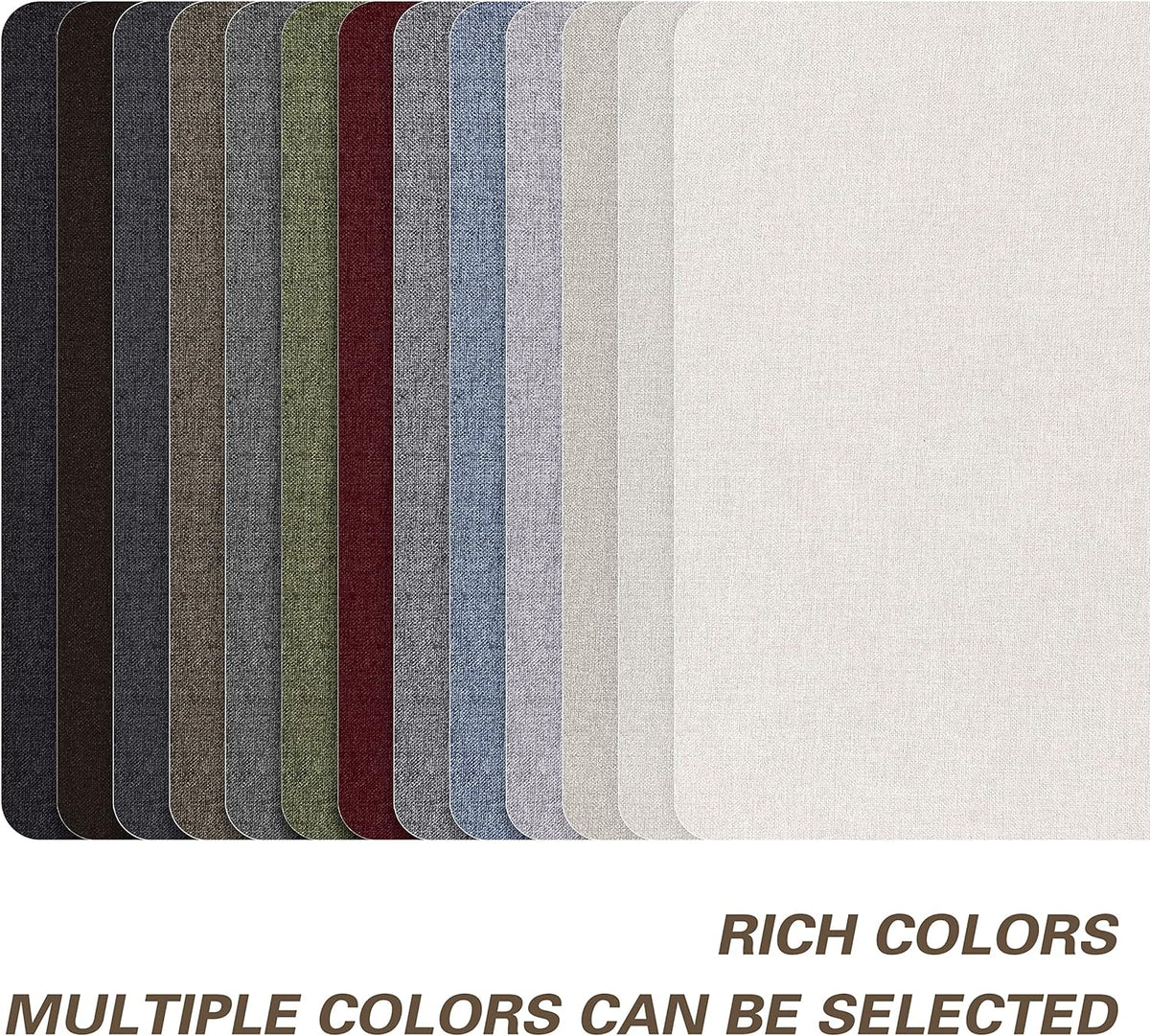 KING MOUNTAIN Coarse Linen Repair Patches, Self-Adhesive Linen Fabric Patches, 8X11 inch, Multi