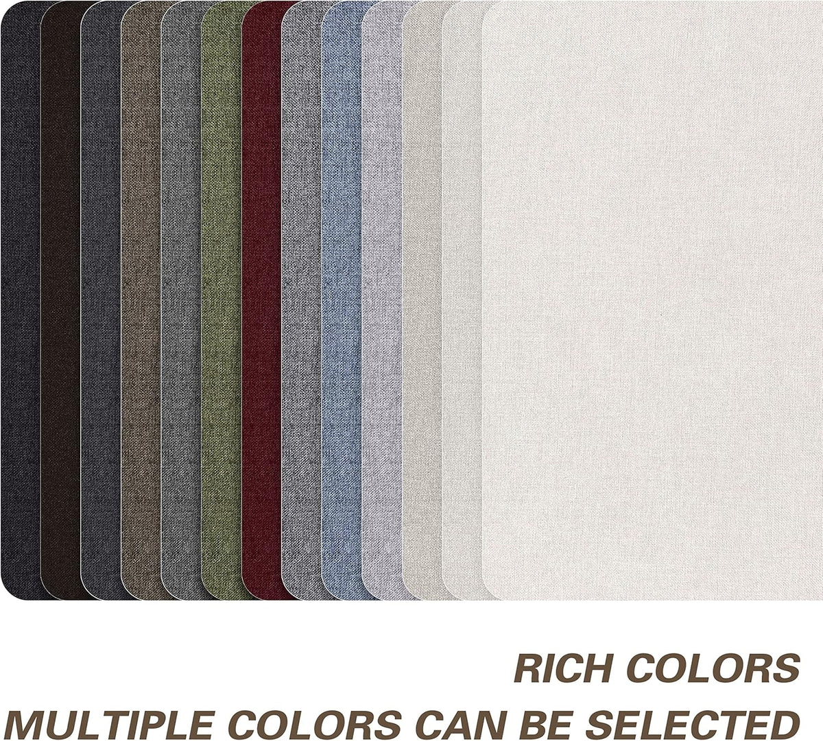 KING MOUNTAIN Self-Adhesive Coarse Linen Repair Patches, 8X11 inch, Multi Color, Can be Used for