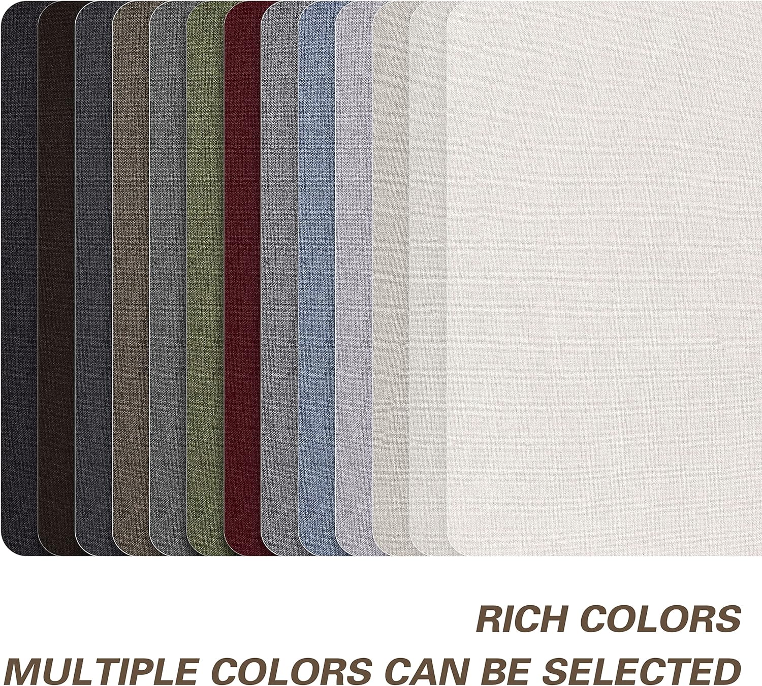 KING MOUNTAIN Coarse Linen Repair Patches, Self-Adhesive Linen Fabric Patches, 8X11 inch, Multi
