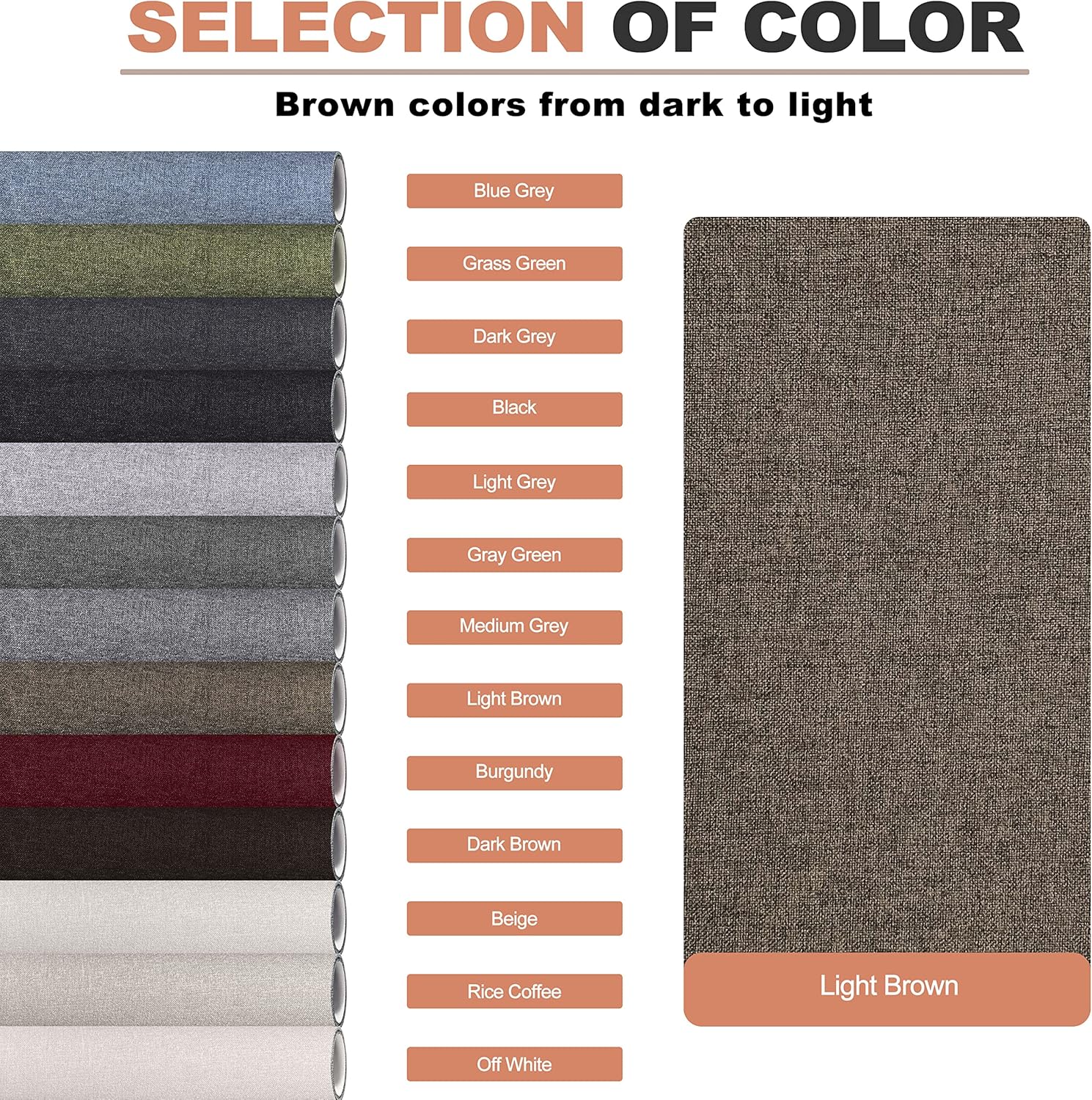 Fine Linen Fabric Patches, Self-Adhesive, Extra Large 12x40 Inch, Multi Color, for Sofa & Clothes