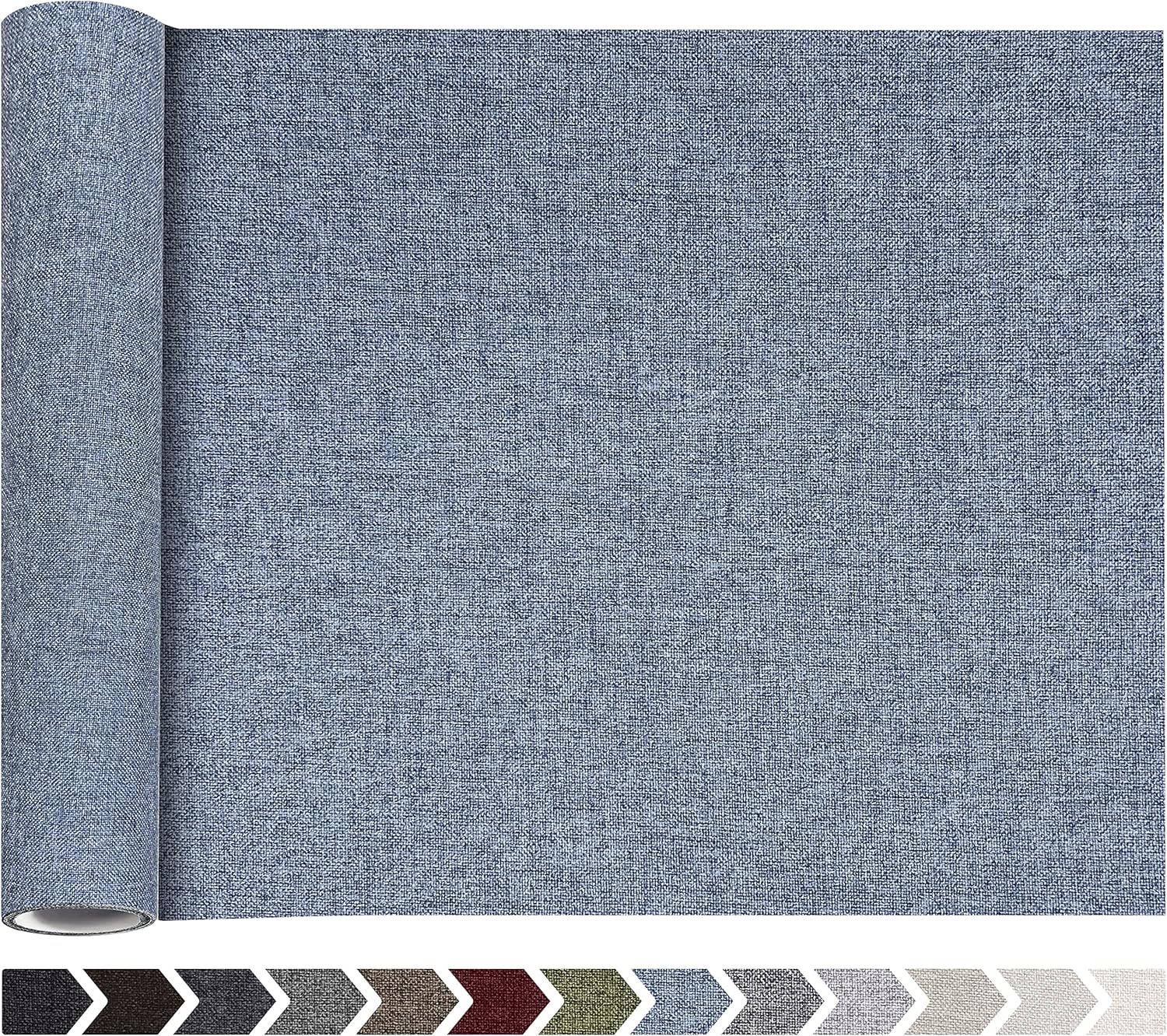Fine Linen Repair Patches, Self-Adhesive Linen Fabric Patches, 12X40 inch Extra Size, Multi Color