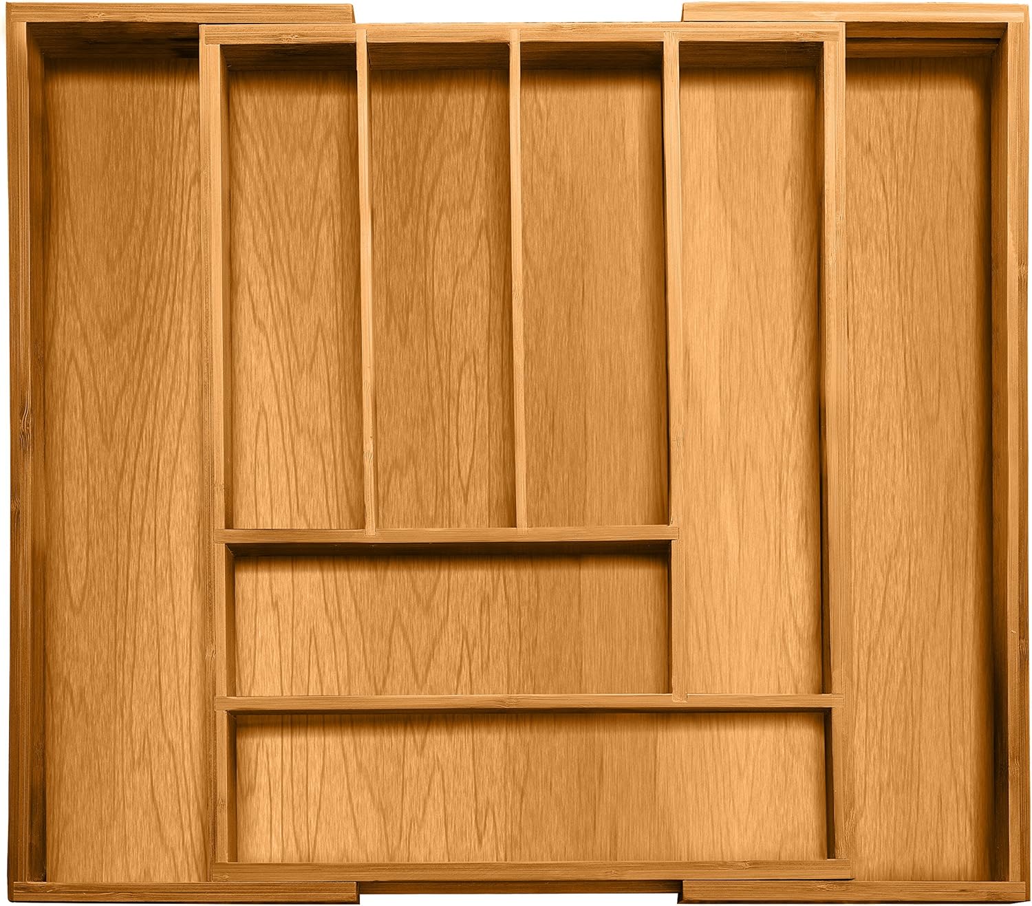 Bellemain Expandable Bamboo Drawer Organizer - Large Kitchen Utensil Holder for Cutlery