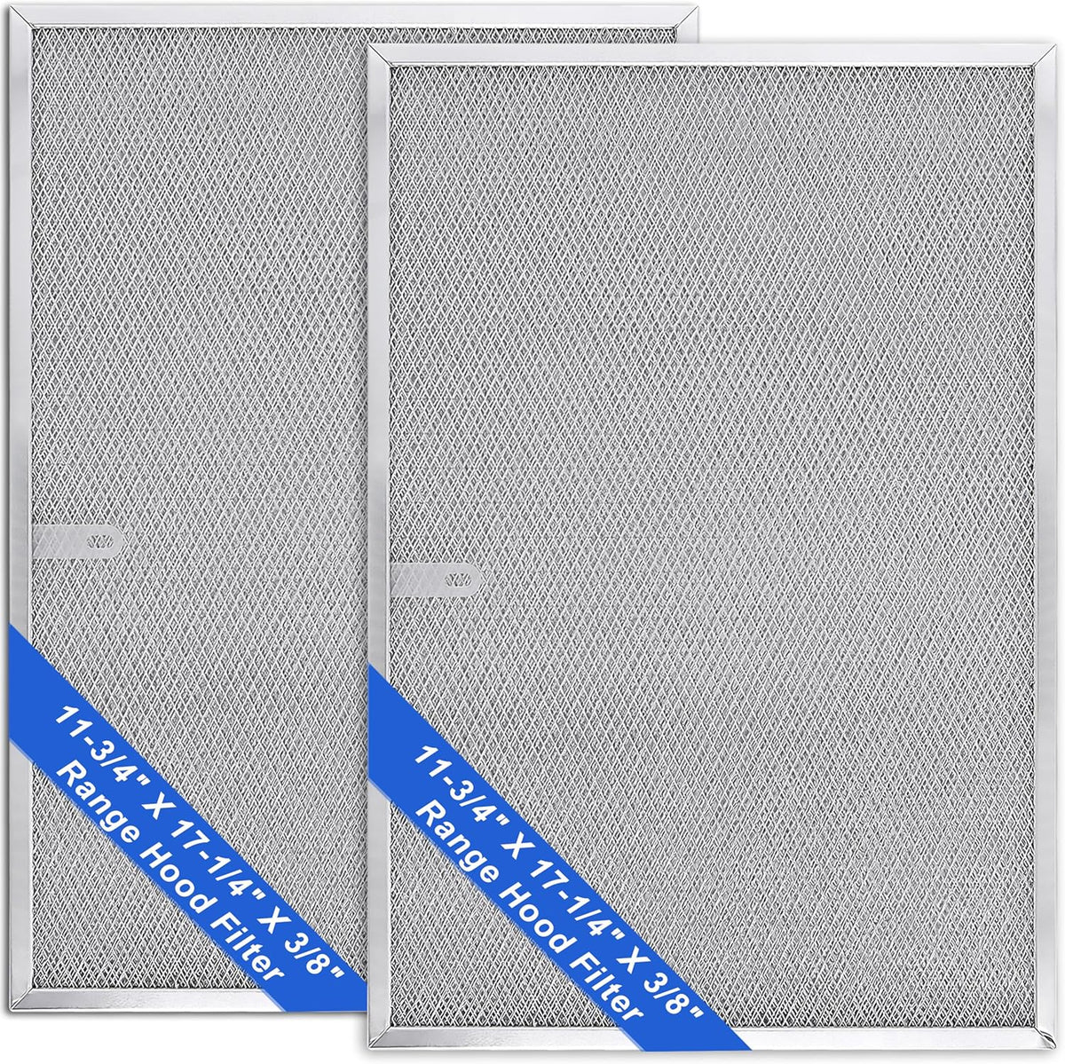 Wadoy BPS1FA36 Range Hood Filter 11-3/4" X 17-1/4" X 3/8", 2 Pack Aluminum Mesh Grease Range Hood