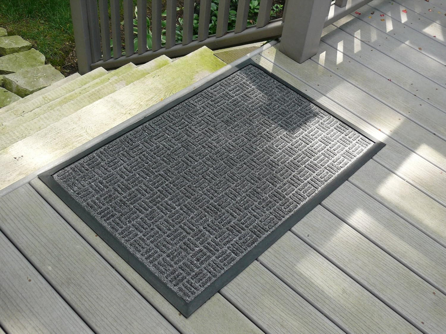 Kempf Water Retainer Entrance Mat, Indoor Outdoor Rubber Rug, Moisture Trapping, Absorbent Mat, 2