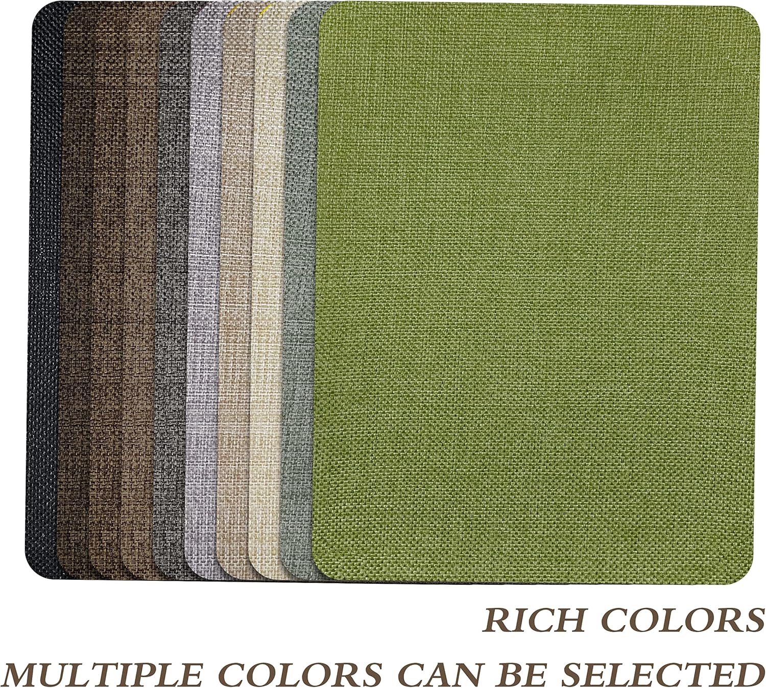 KING MOUNTAIN Coarse Linen Repair Patches, Self-Adhesive Linen Fabric Patches, 8X11 inch 2 PCS