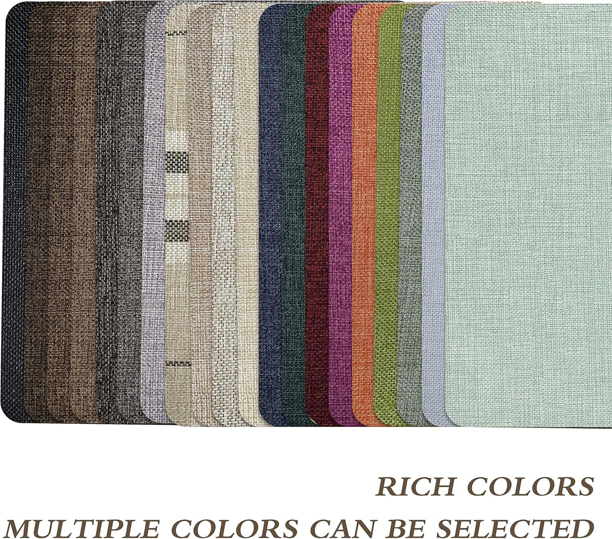 Coarse Linen Repair Patches, Self-Adhesive Linen Fabric Patches, 8X11 inch Extra Size, Multi Color