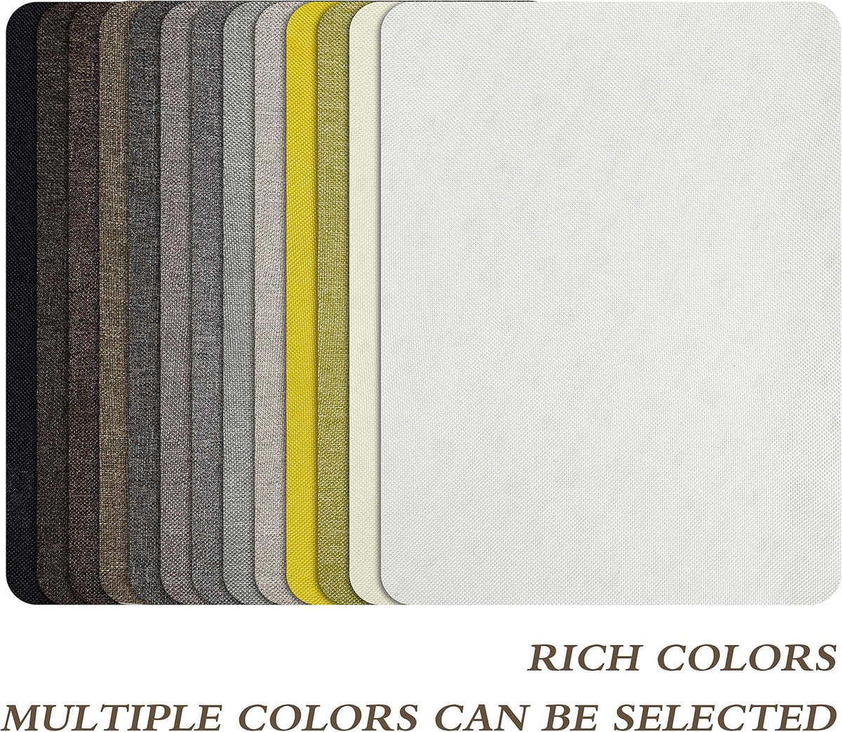 Fine Linen Fabric Patches, Self-Adhesive, 8x11 inch Extra Size, Multi Color, for Sofa and Clothes