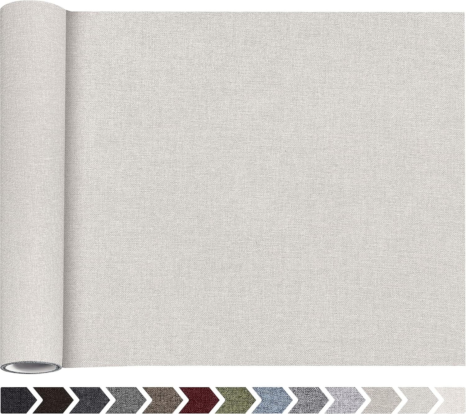 Fine Linen Fabric Patches, Self-Adhesive, Extra Large 12x40 Inch, Multi Color, for Sofa & Clothes