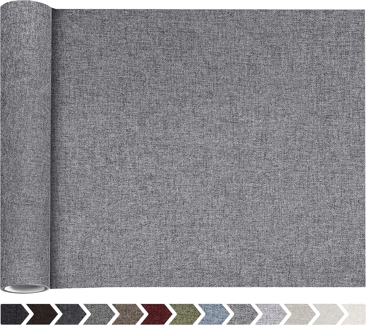 Fine Linen Fabric Patches, Self-Adhesive, Extra Large 12x40 Inch, Multi Color, for Sofa & Clothes