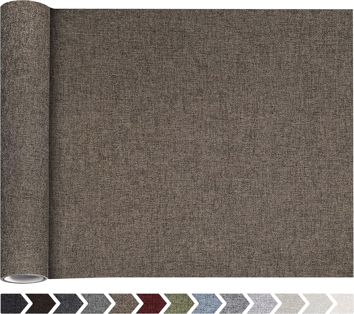 Fine Linen Fabric Patches, Self-Adhesive, Extra Large 12x40 Inch, Multi Color, for Sofa & Clothes
